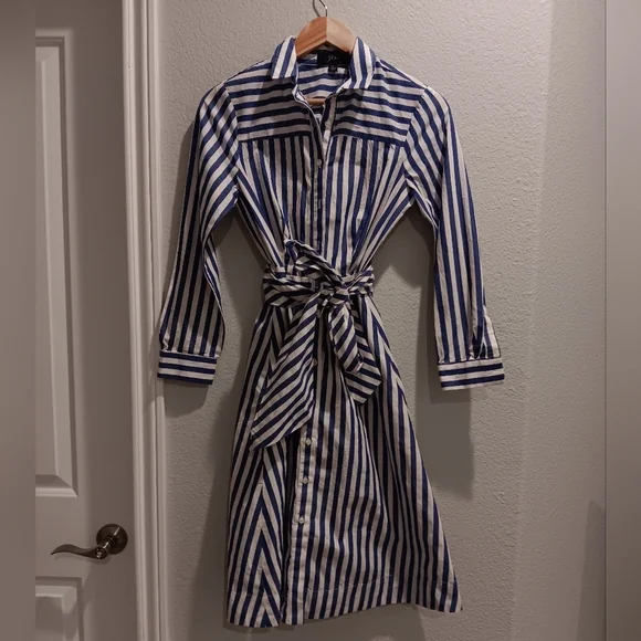 J.Crew Tie-waist Shirtdress in Stripe, 2 - Picture 4 of 9